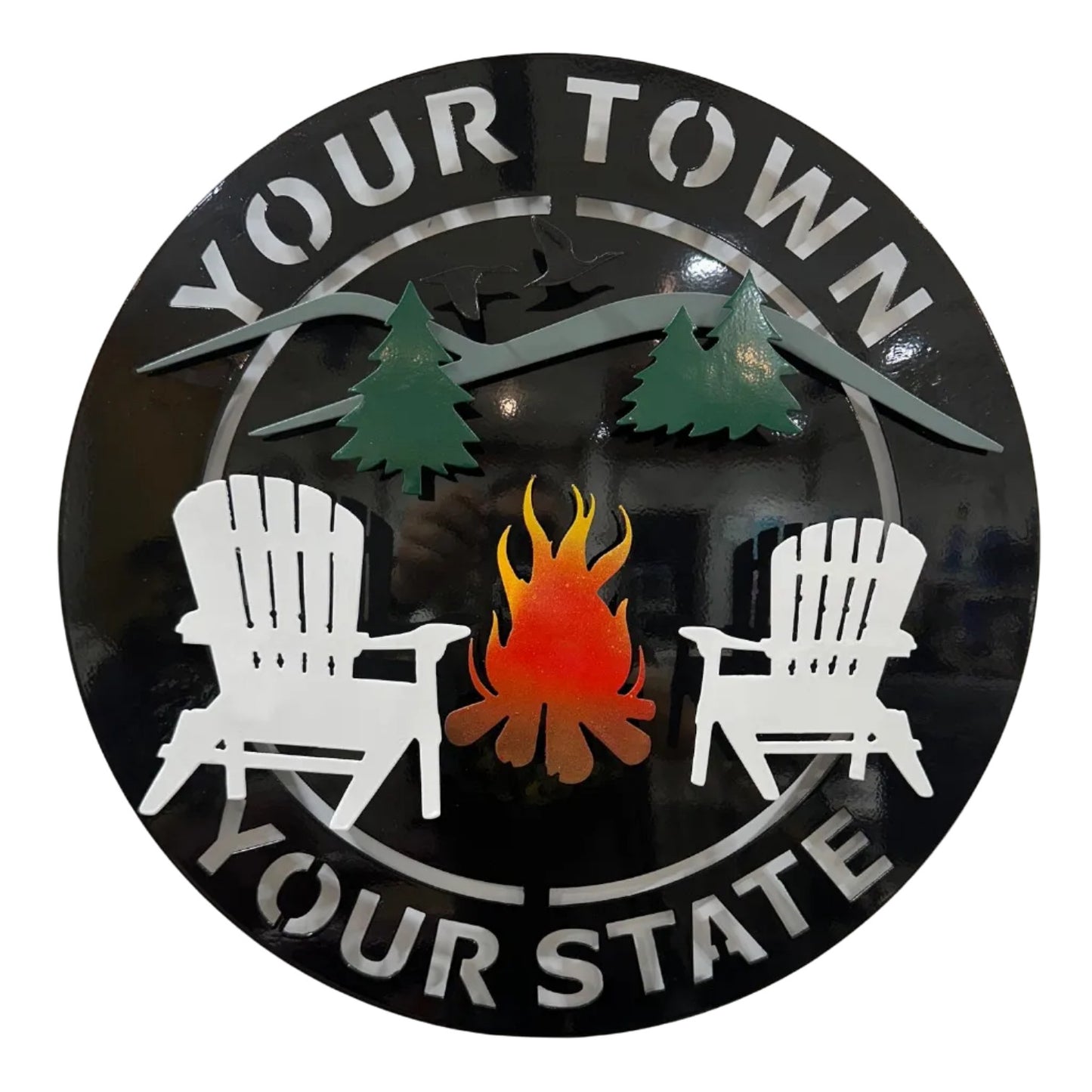 Proud Town State Plaque -Around the Fire Theme