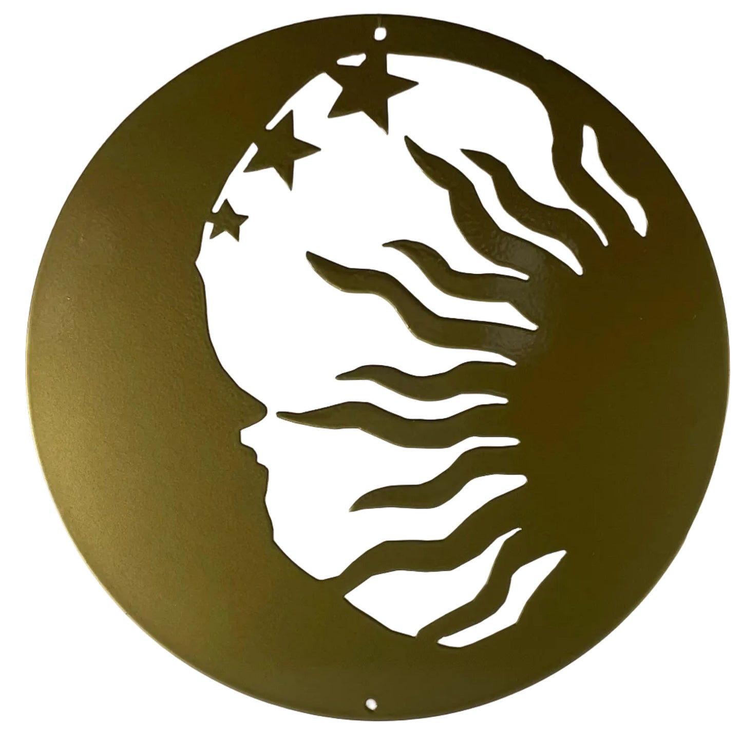 Metalic Sun and Moon sign