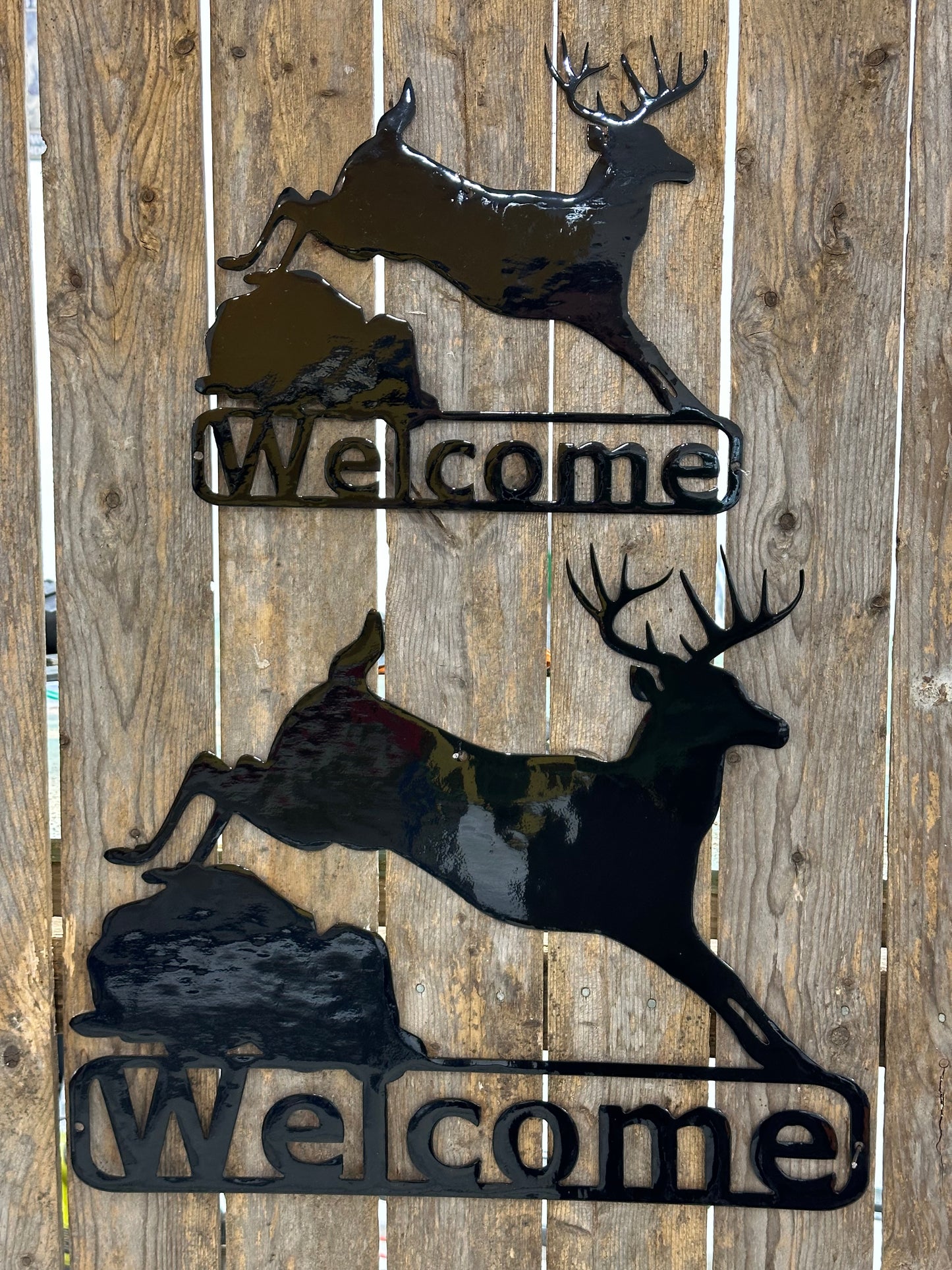 Bounding Stag Welcome Sign